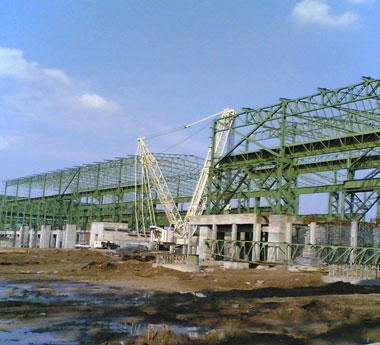 پروژه ساخت و نصب اسکلت فلزی کارخانه فولاد اکسین خوزستان